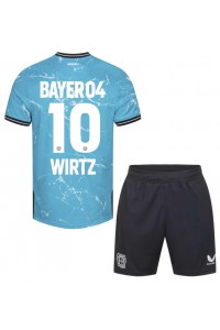 Fotbalové Dres Bayer Leverkusen Florian Wirtz #10 Dětské Třetí Oblečení 2023-24 Krátký Rukáv (+ trenýrky)